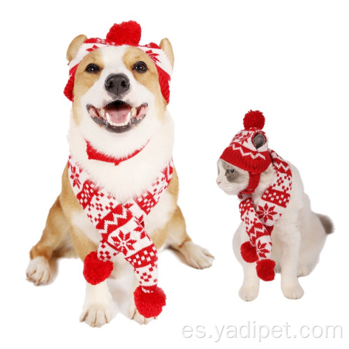 Mascota Navidad Invierno Cálido Lindo Accesorios Cuello Oreja